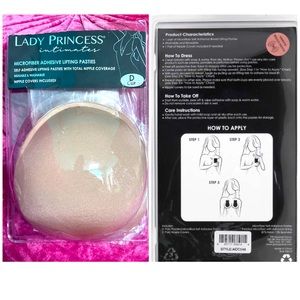 Brand New! Lady Princess Intimate Microfiber Adhesive Lifting Pasties